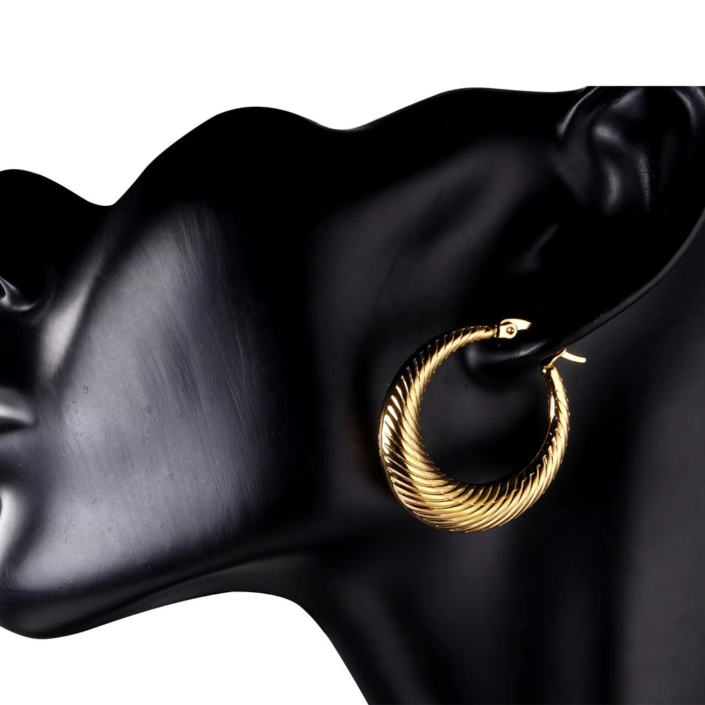 Bowie Croissant Hoops | Waterproof 18k Gold