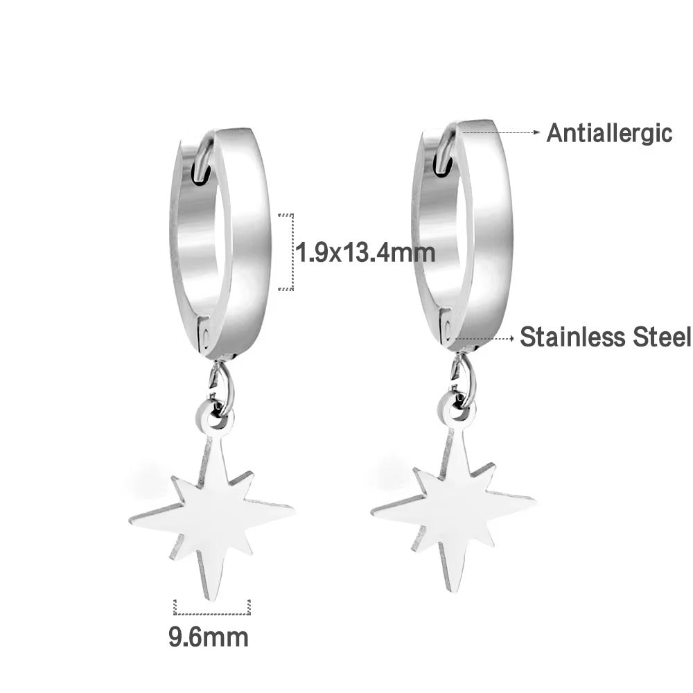 Flux Star Huggie Hoops