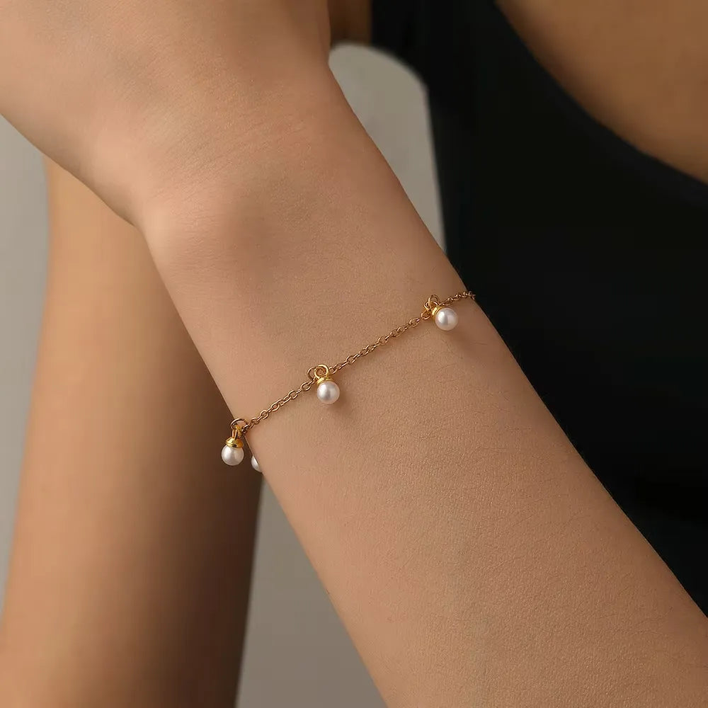 Amaya Pearl Bracelet | Waterproof 18k Gold