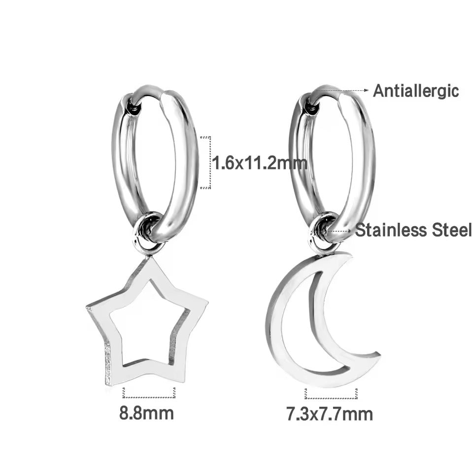 Forge Moon Star Huggie Hoops