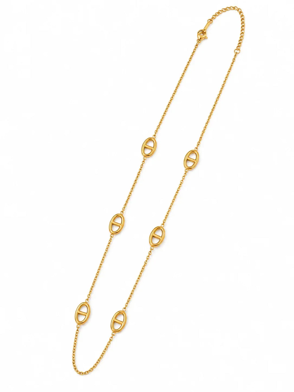 Atalanta H-Chain Necklace | Waterproof 18k Gold & Silver