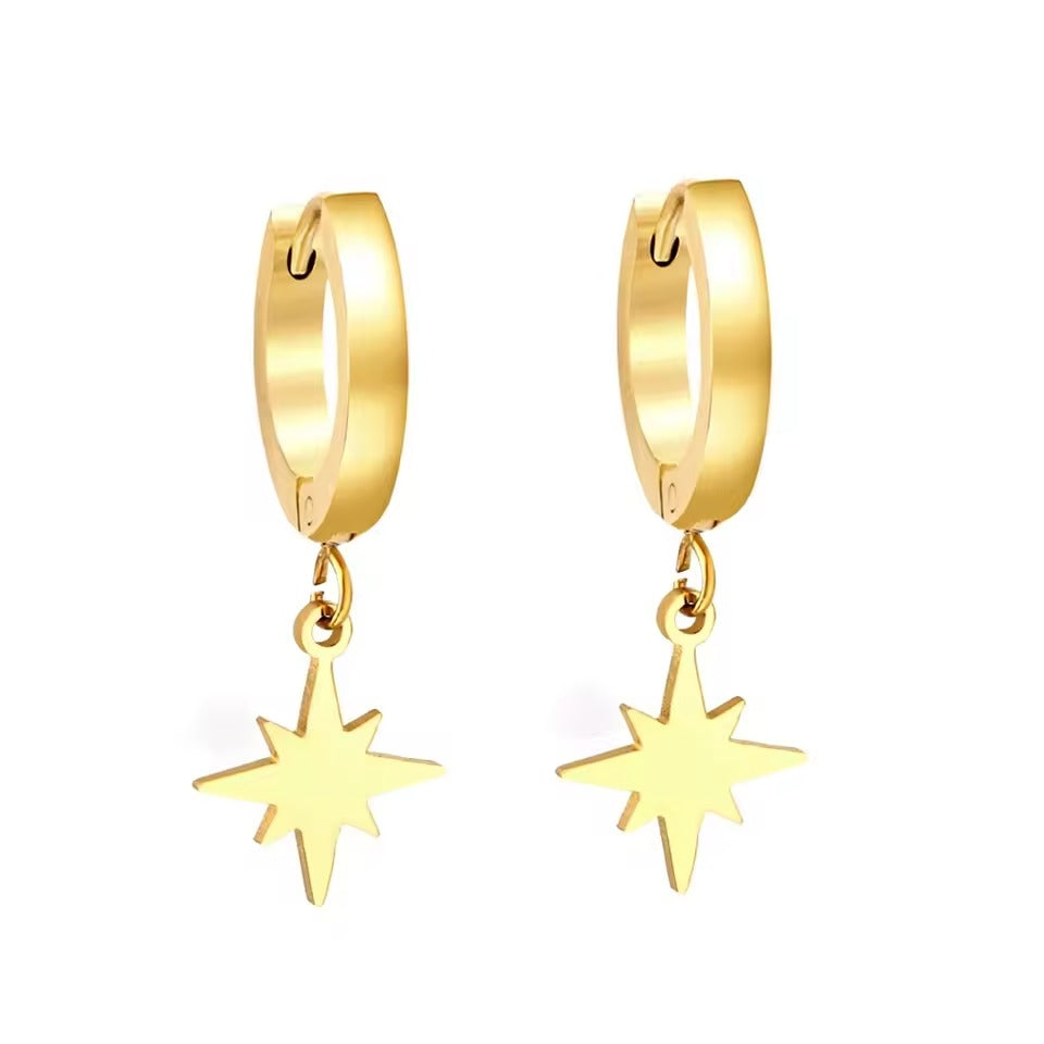 Flux Star Huggie Hoops