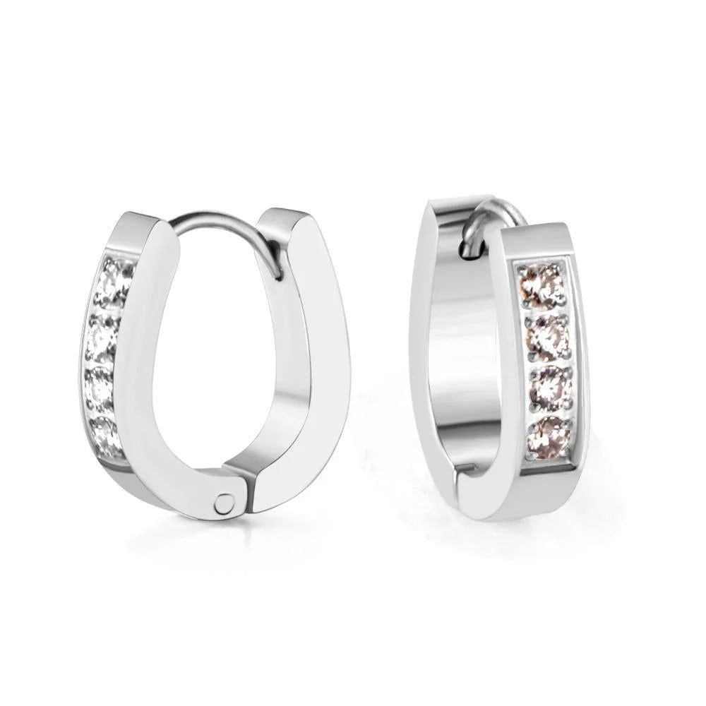 Kamila Jewel Hoops | Waterproof 18K Gold & Silver