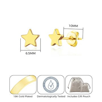 Alana Starry Night Studs | Waterproof 18k Gold & Silver