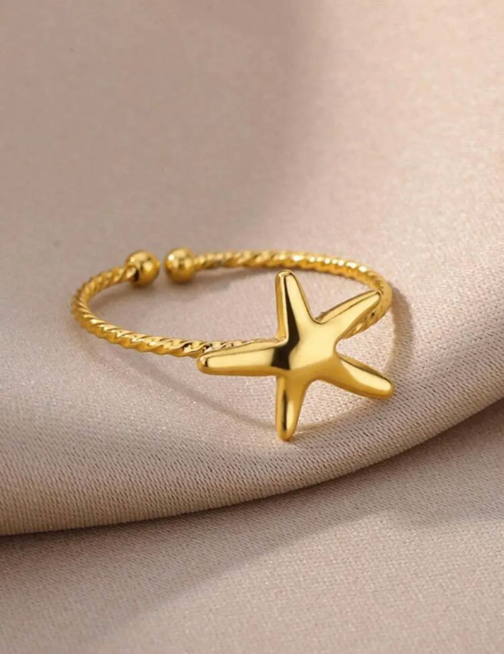 Adel Star-Fish Open Ring | Waterproof 18k Gold