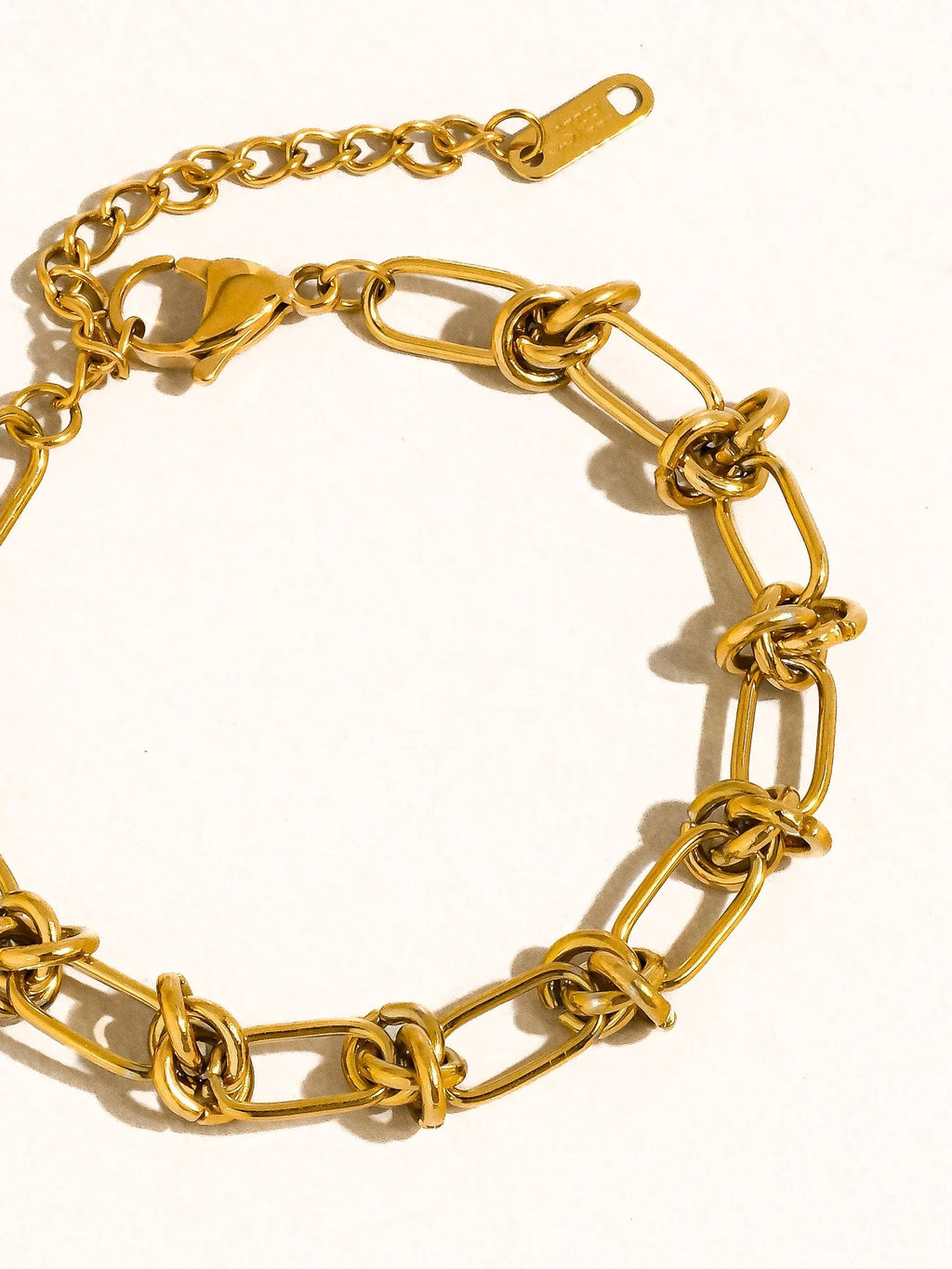 Darcy Chunky Knot Link Chain Bracelet | Waterproof 18k Gold
