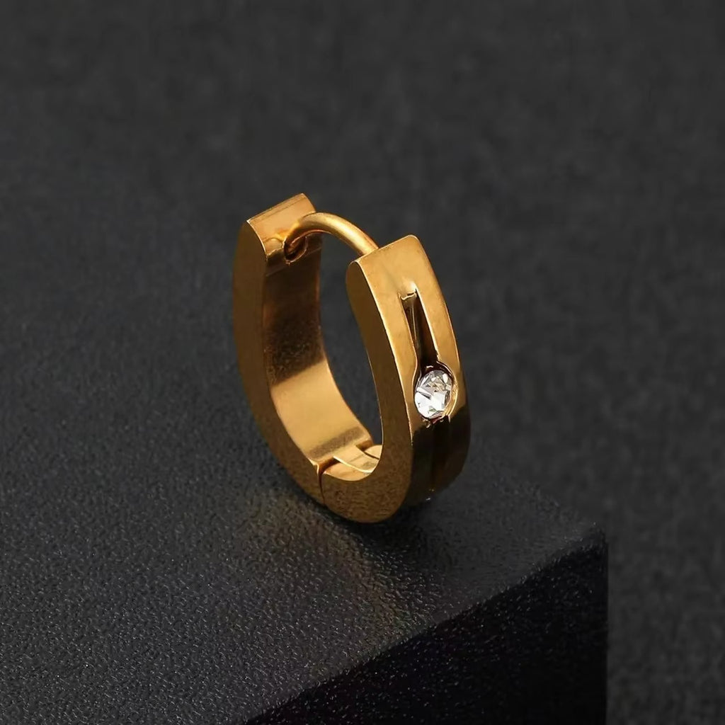 Bridget Jewelled Hoops | Waterproof 18k Gold, Silver & Black