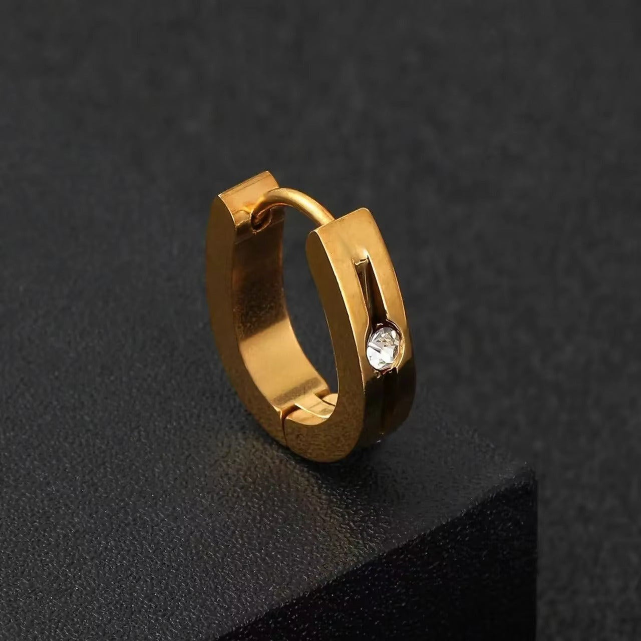 Bridget Jewelled Hoops | Waterproof 18k Gold, Silver & Black