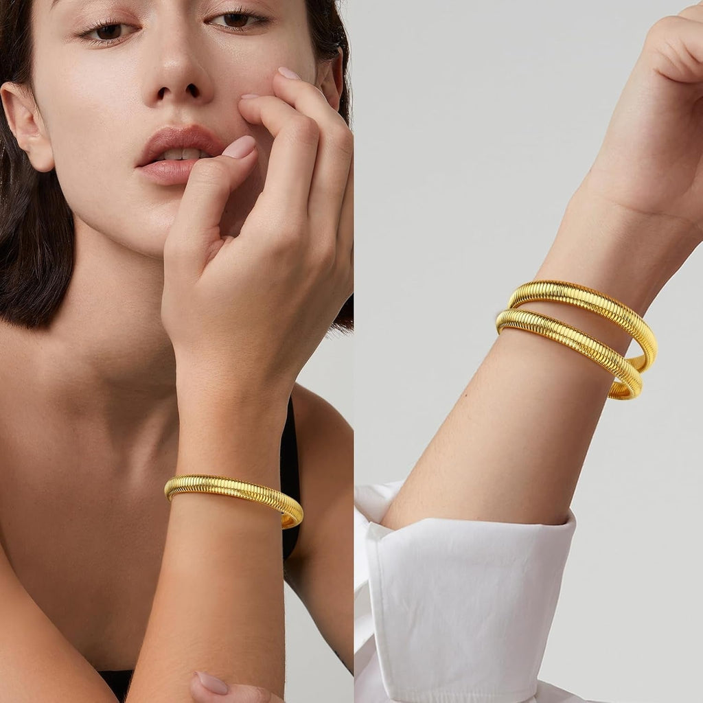 Morgan 8mm wide Stretchable Bangle Bracelet