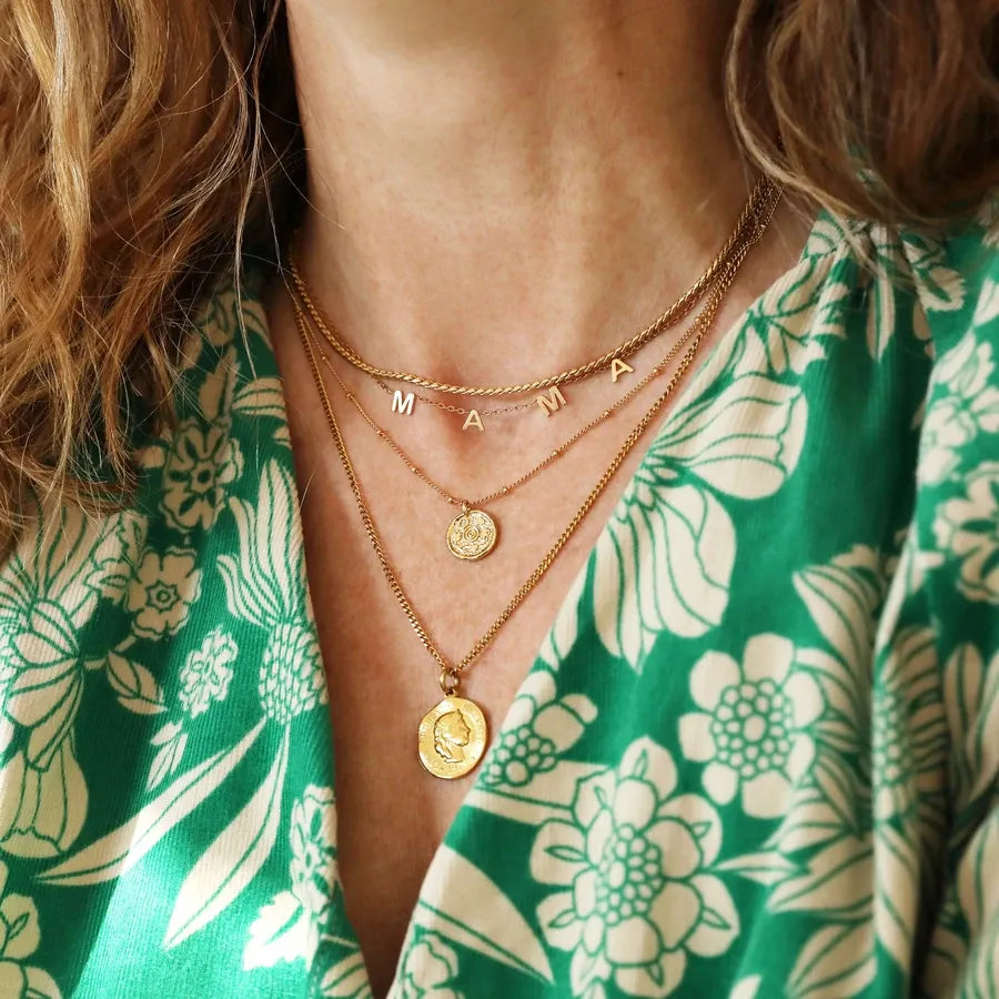 Quin Coin Pendant Necklace | Waterproof 18k Gold