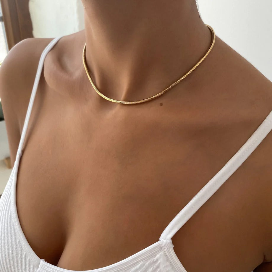 Kelly 2mm wide Snake Chain Necklace 45+5cm