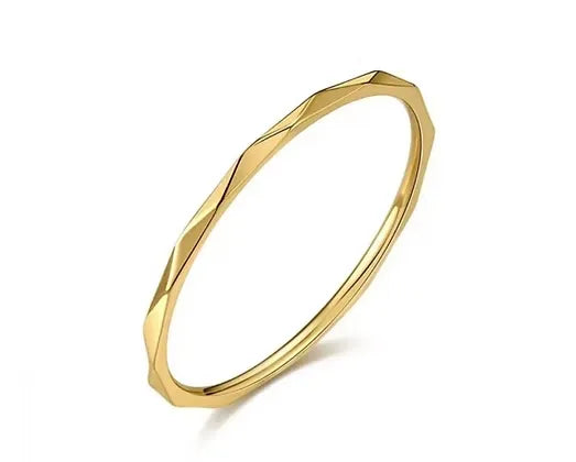Mahi Dimpled 1MM Band Ring | Waterproof 18k Gold