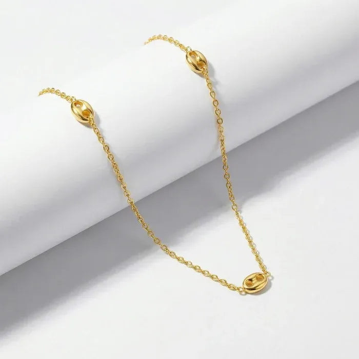 Graine De Café Chain Necklace | Waterproof 18k Gold