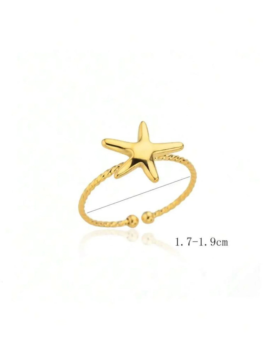 Adel Star-Fish Open Ring | Waterproof 18k Gold