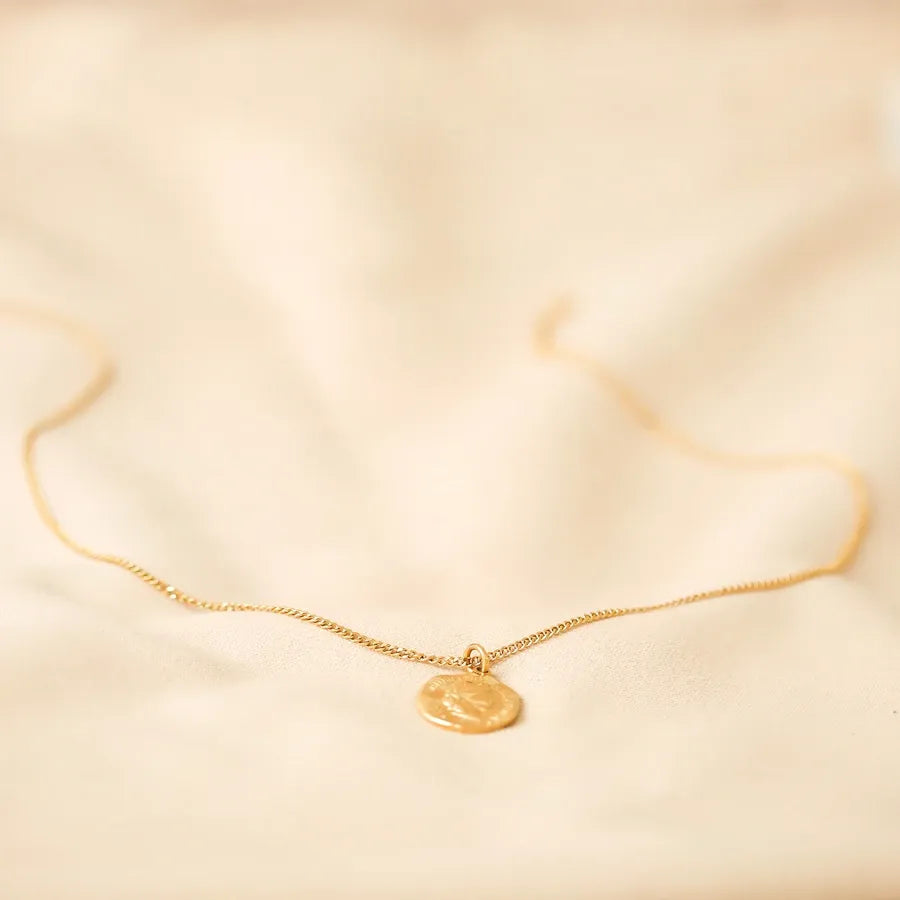 Quin Coin Pendant Necklace | Waterproof 18k Gold