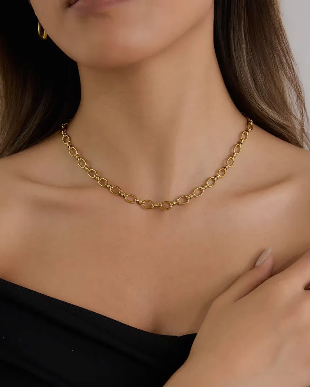 Emberly Anchor Chain Necklace | Waterproof 18k Gold