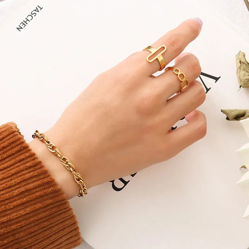 Belina Link Chain Bracelet | Waterproof 18k Gold