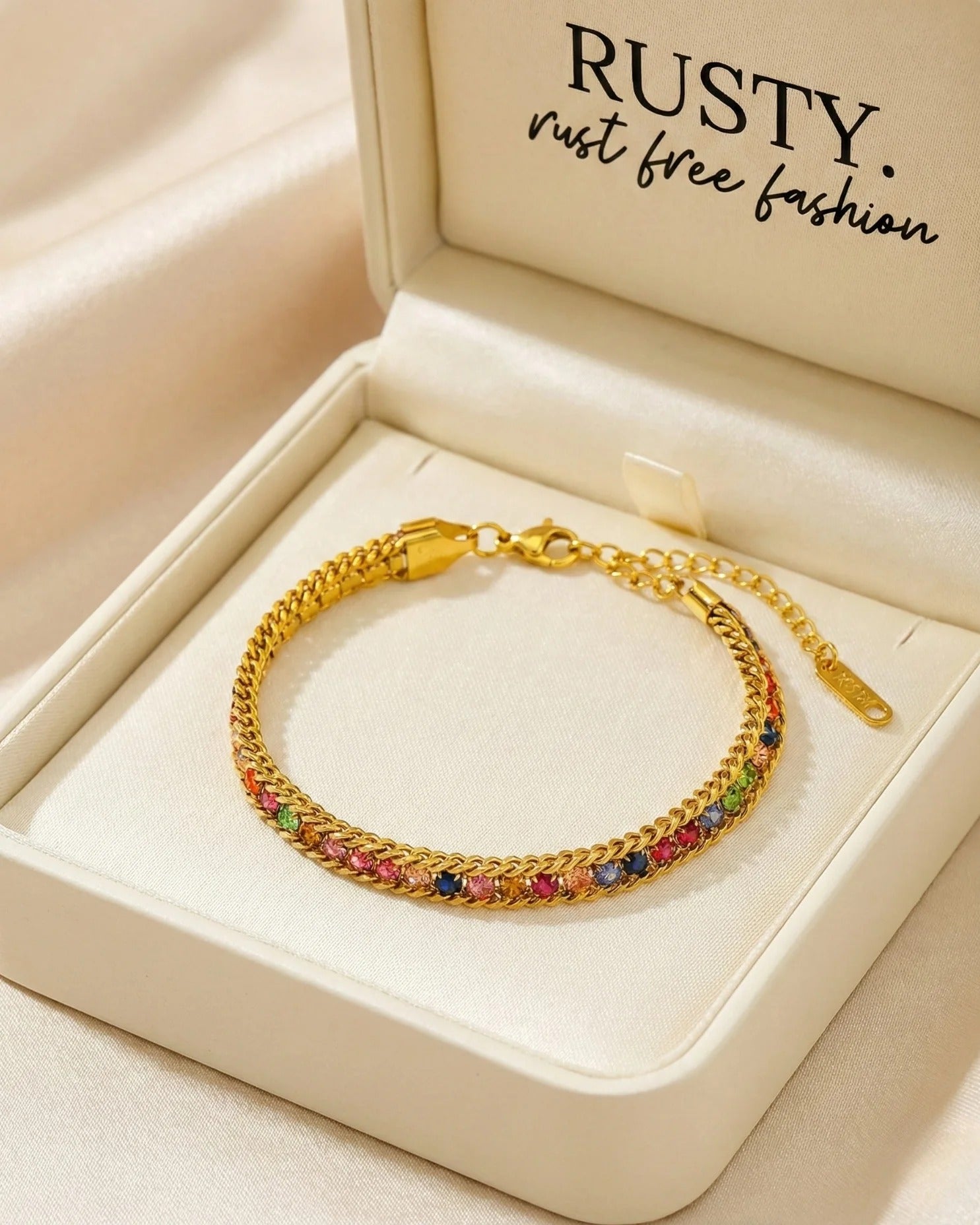 Riona Multicolor Stone Tennis Tennis Bracelet