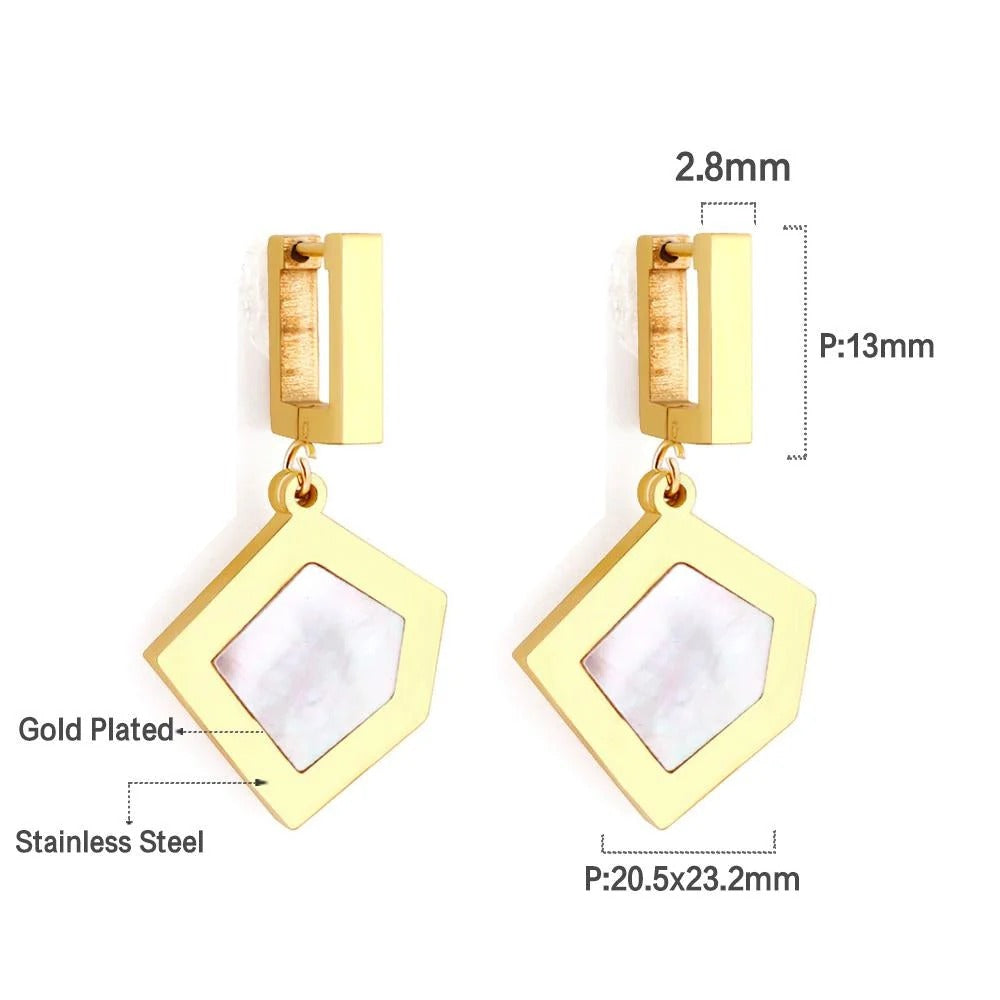 Delta Shell Hoops | Waterproof 18K Gold