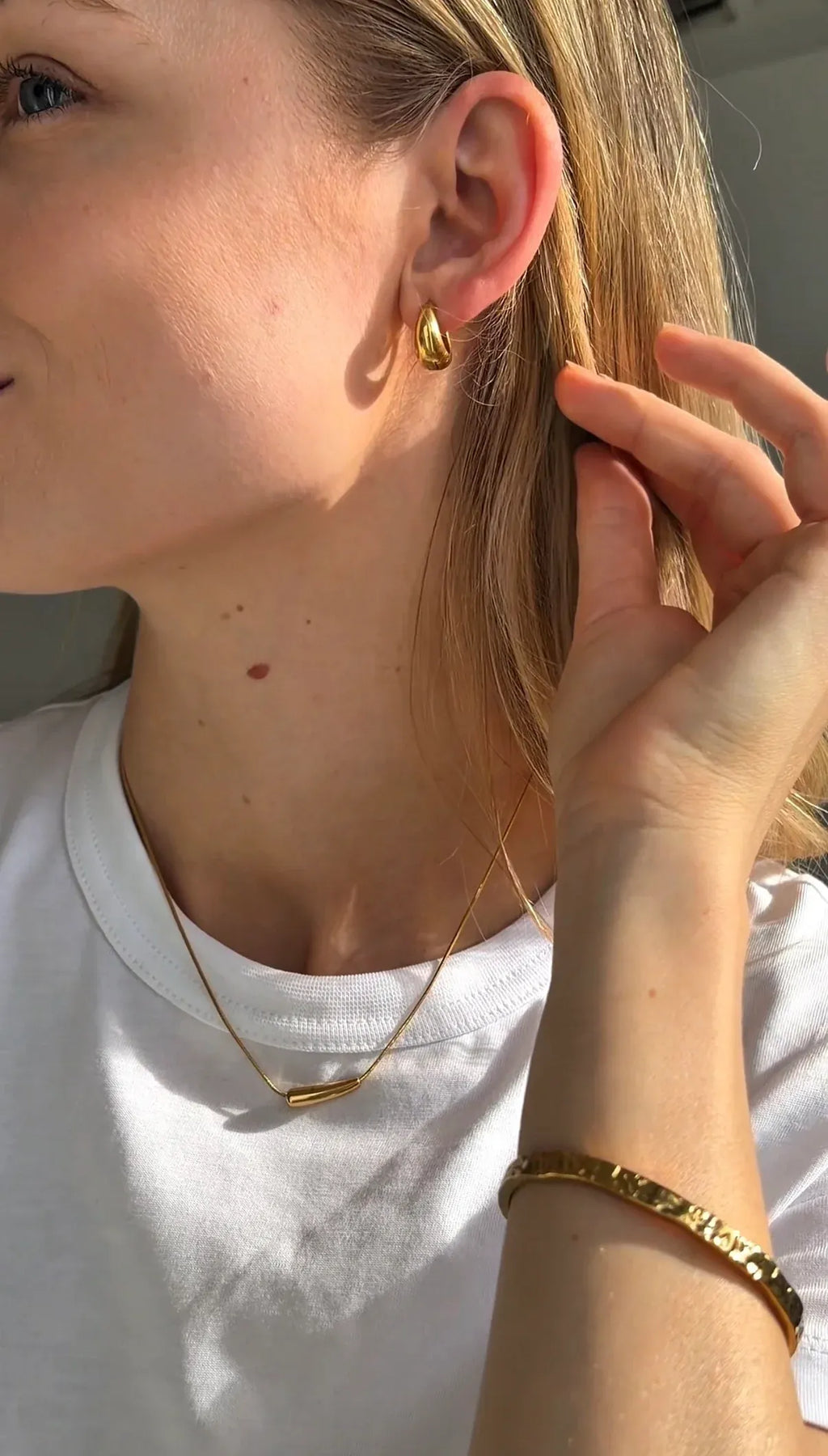 Tantine Gold Bar Necklace | Waterproof 18k Gold