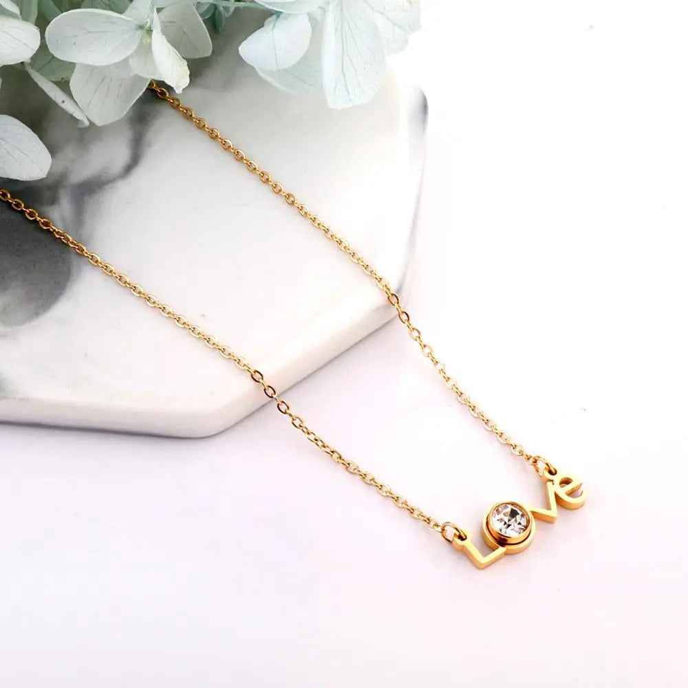 Aurora Love Necklace | Waterproof 18k Gold