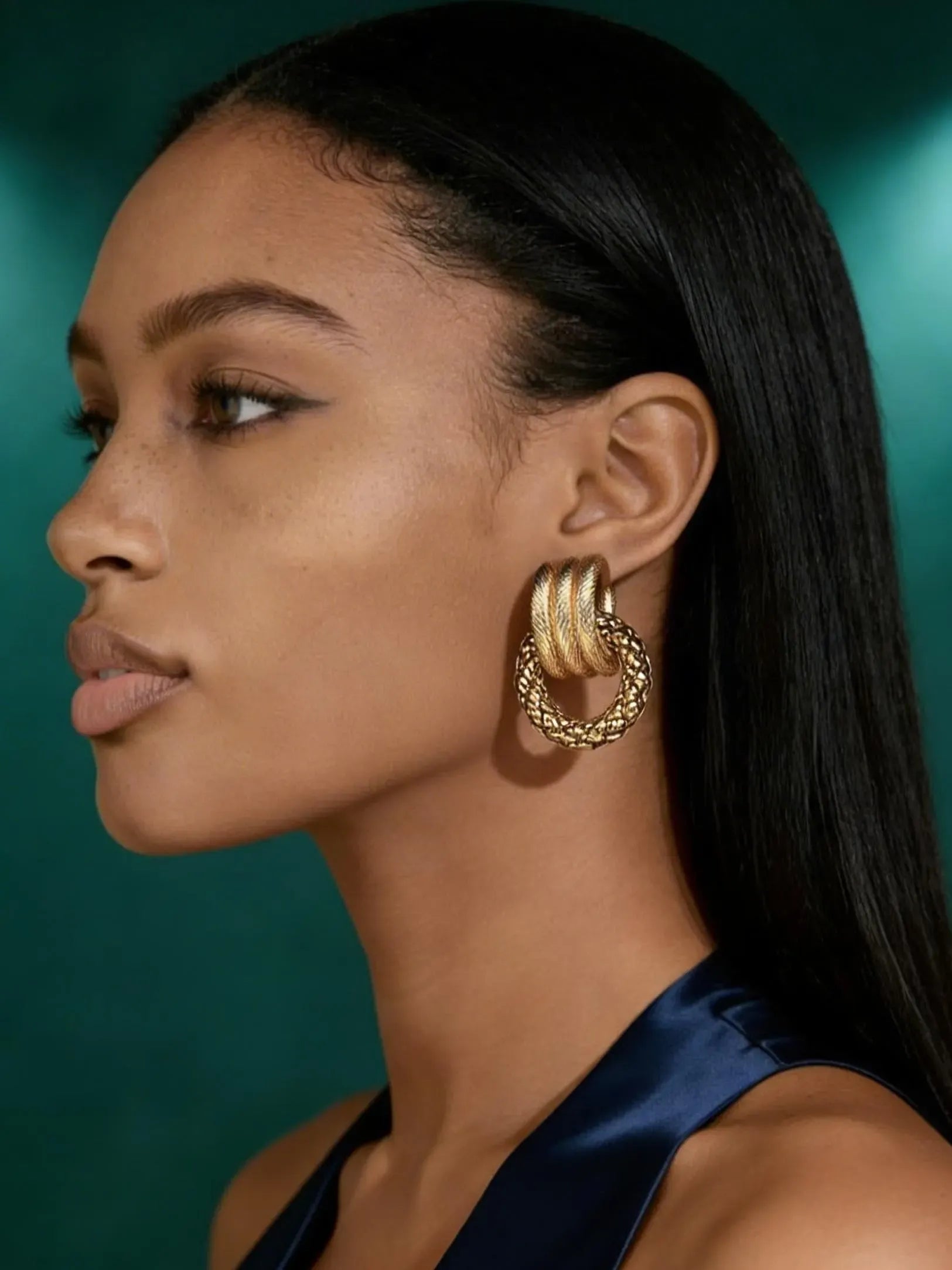 Beatrice Textured Stud Earrings | Waterproof 18k Gold