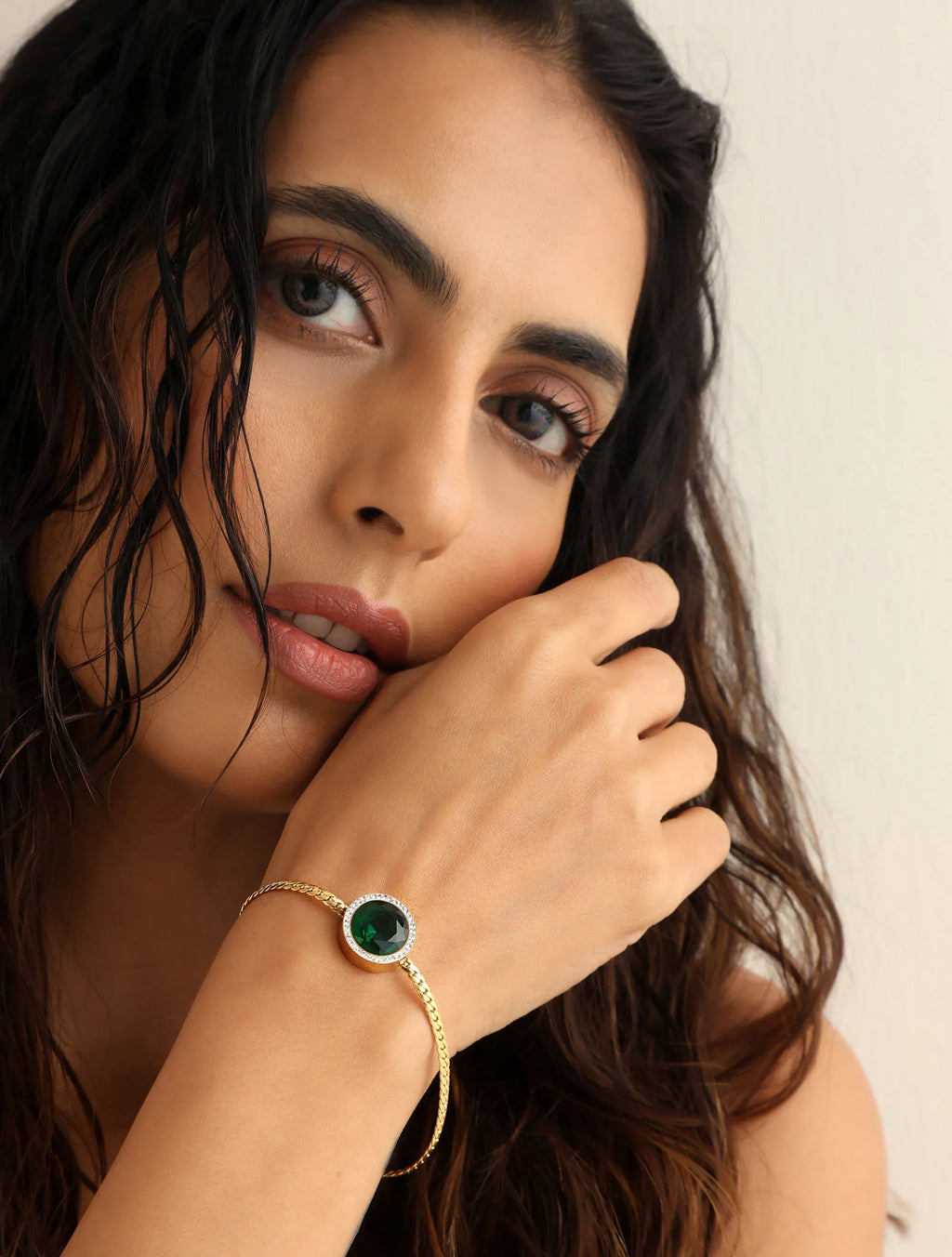 Esmira Emerald Bracelet | Waterproof 18k Gold