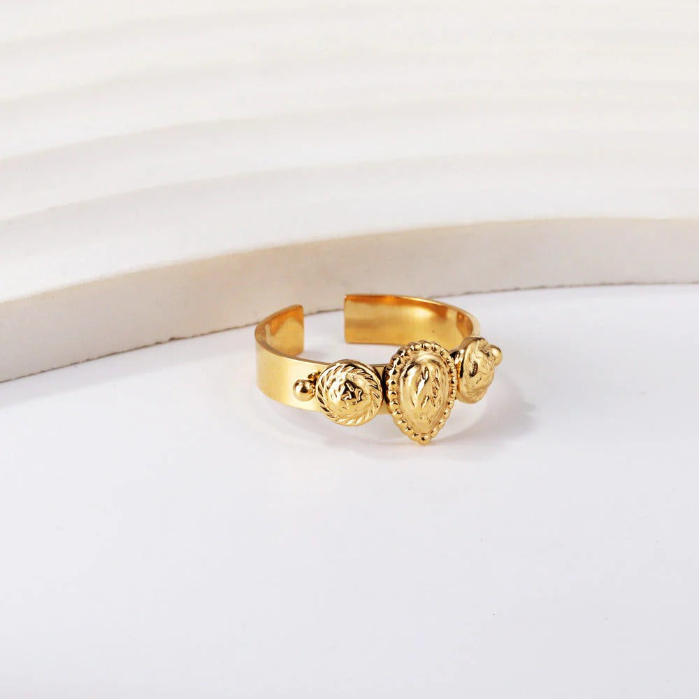 Isabell Open Cuff Ring | Waterproof 18K Gold