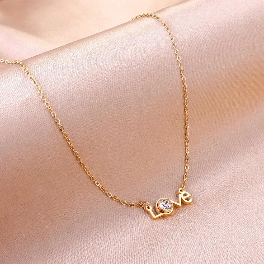 Aurora Love Necklace | Waterproof 18k Gold