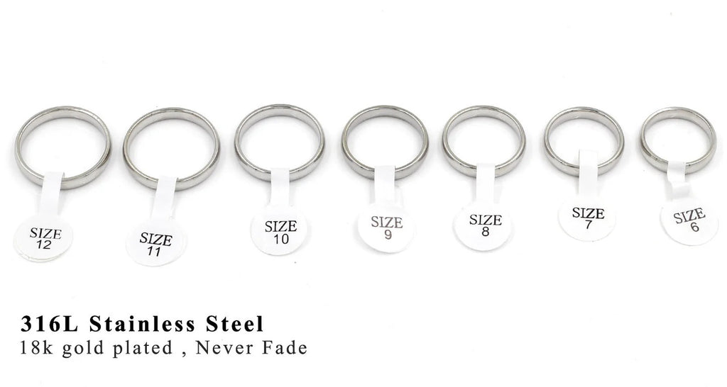 Iris Plain Band Ring | Waterproof 18k Gold & Silver