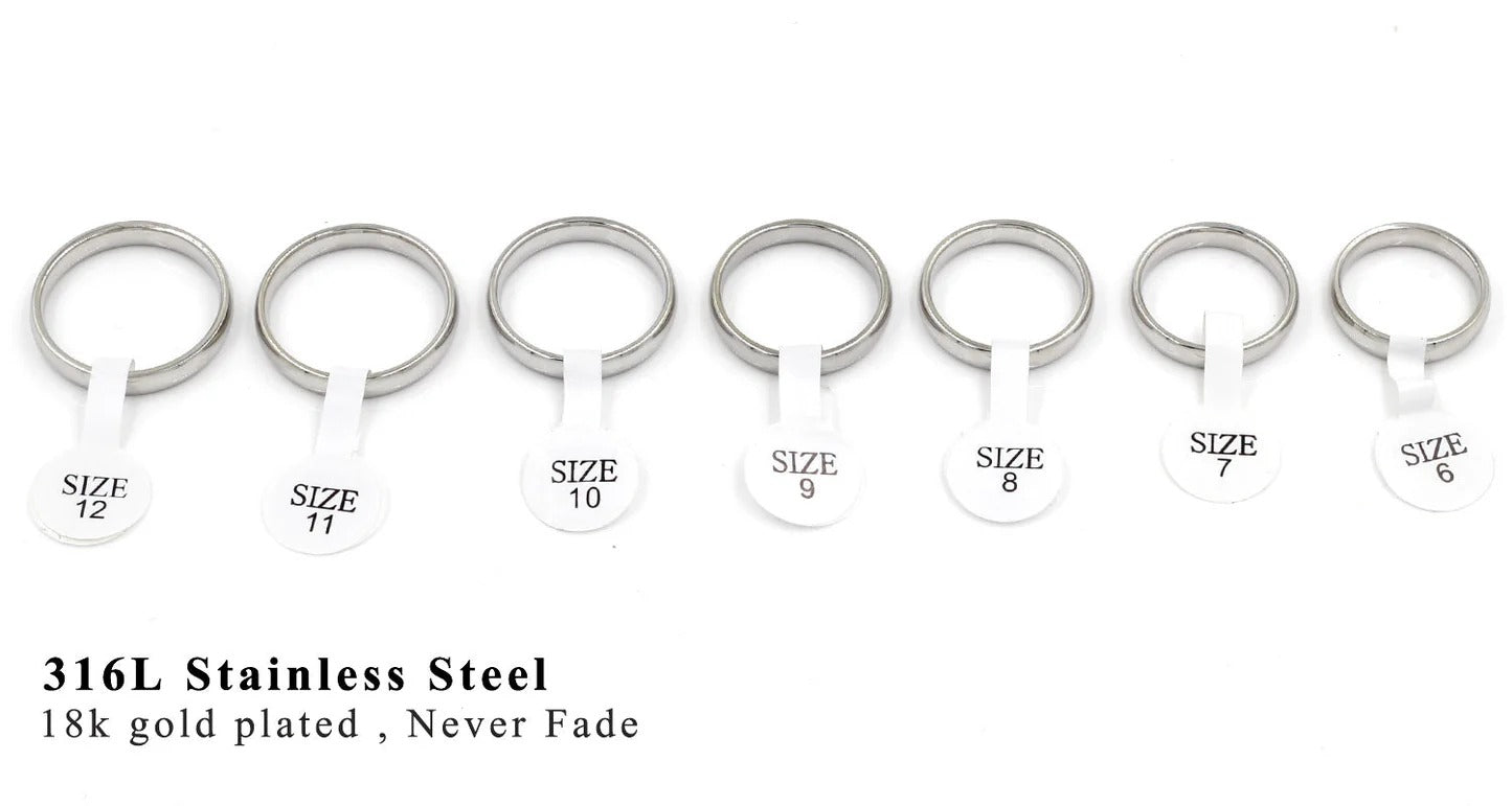 Iris Plain Band Ring | Waterproof 18k Gold & Silver