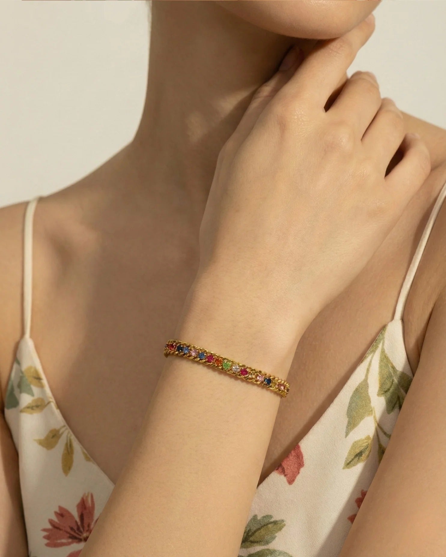 Riona Multicolor Stone Tennis Tennis Bracelet