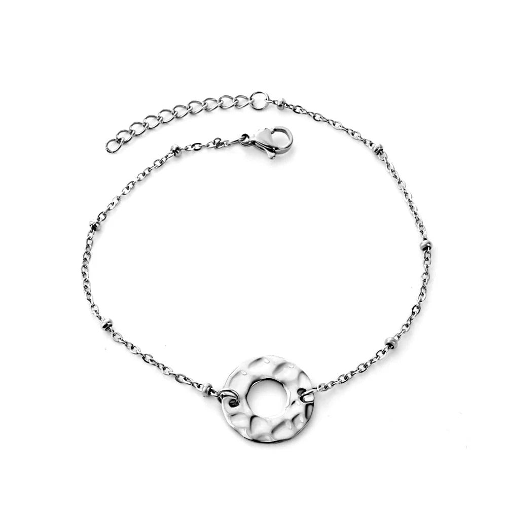 Harley Prosperity Disc Bracelet | Waterproof 18k Gold & Silver