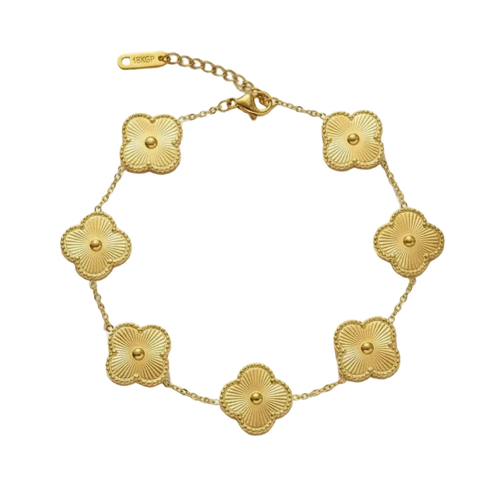 Alora Four-Leaf Gold Clover Bracelet | Waterproof 18k Gold