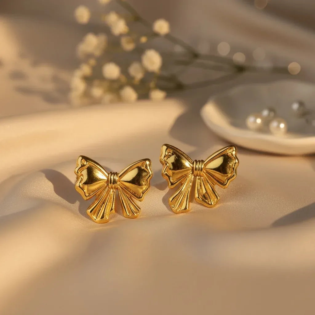 Corio Butterfly Stud Earrings | Waterproof 18k Gold