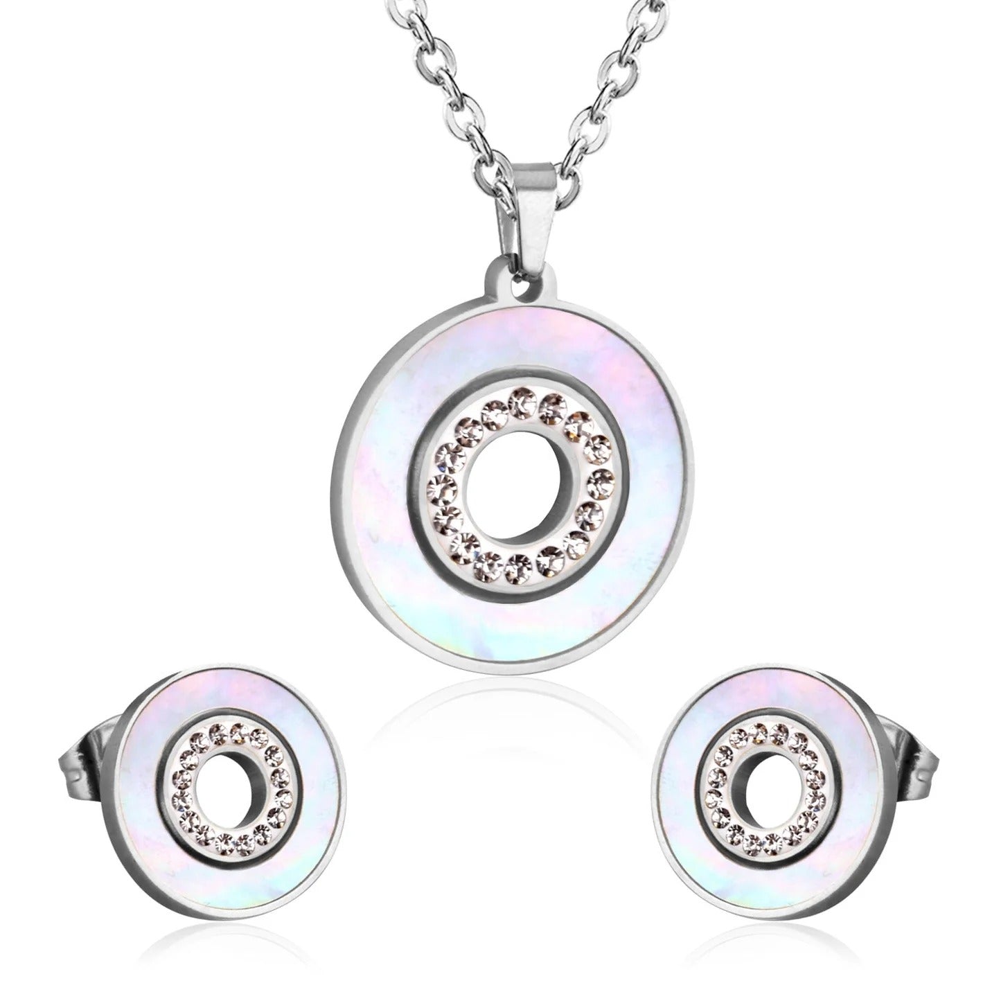 Nell Pearl & Pavé Inner Halo Set | Buy Set or Individual