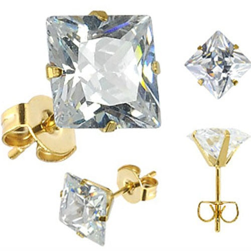 Aura Brilliant CZ Studs