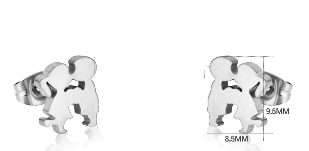 Annie Kissing Studs | Waterproof 18k Gold & Silver