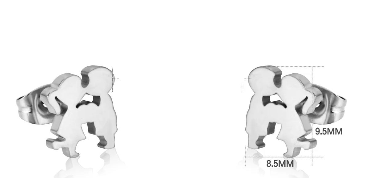 Annie Kissing Studs | Waterproof 18k Gold & Silver