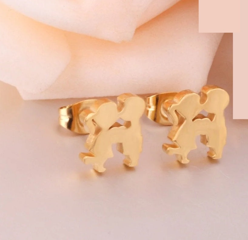 Annie Kissing Studs | Waterproof 18k Gold & Silver