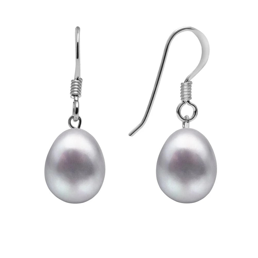 Menifee	Sterling Silver Freshwater 9mm Grey Pearl Drops