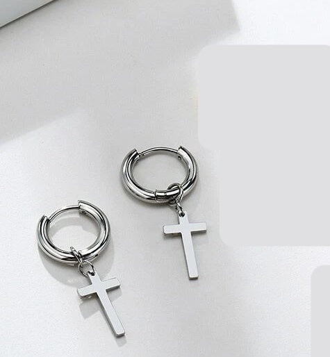 Sienna Cross Hoops | Waterproof 18k Gold & Silver