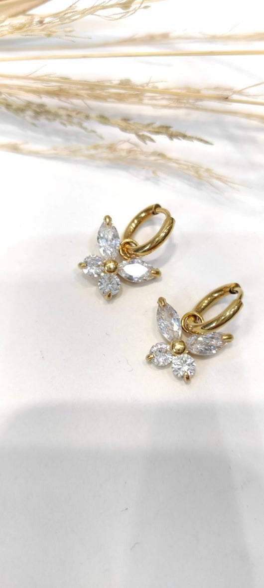 Elle Crystal Hoops Earrings