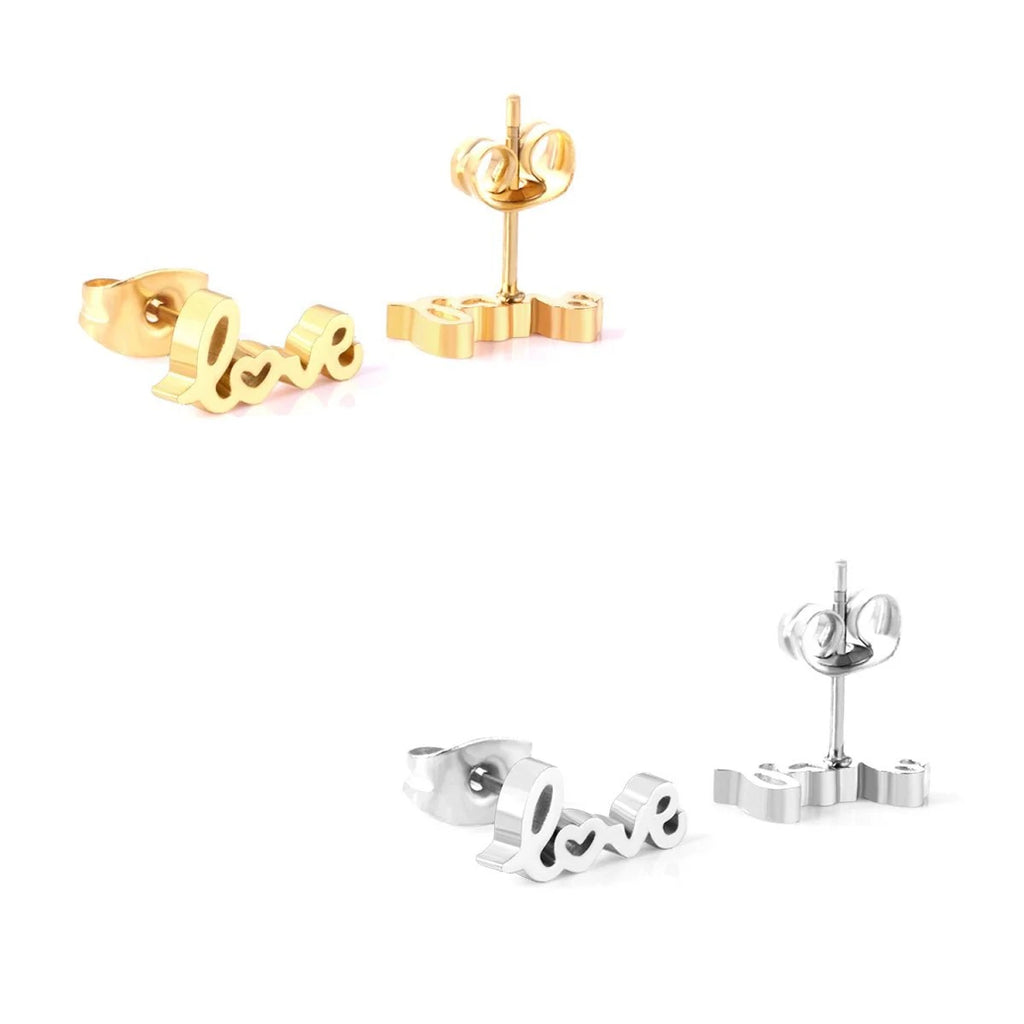 Annabelle Love Studs | Waterproof 18k Gold & Silver