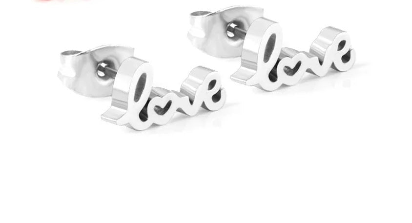 Annabelle Love Studs | Waterproof 18k Gold & Silver