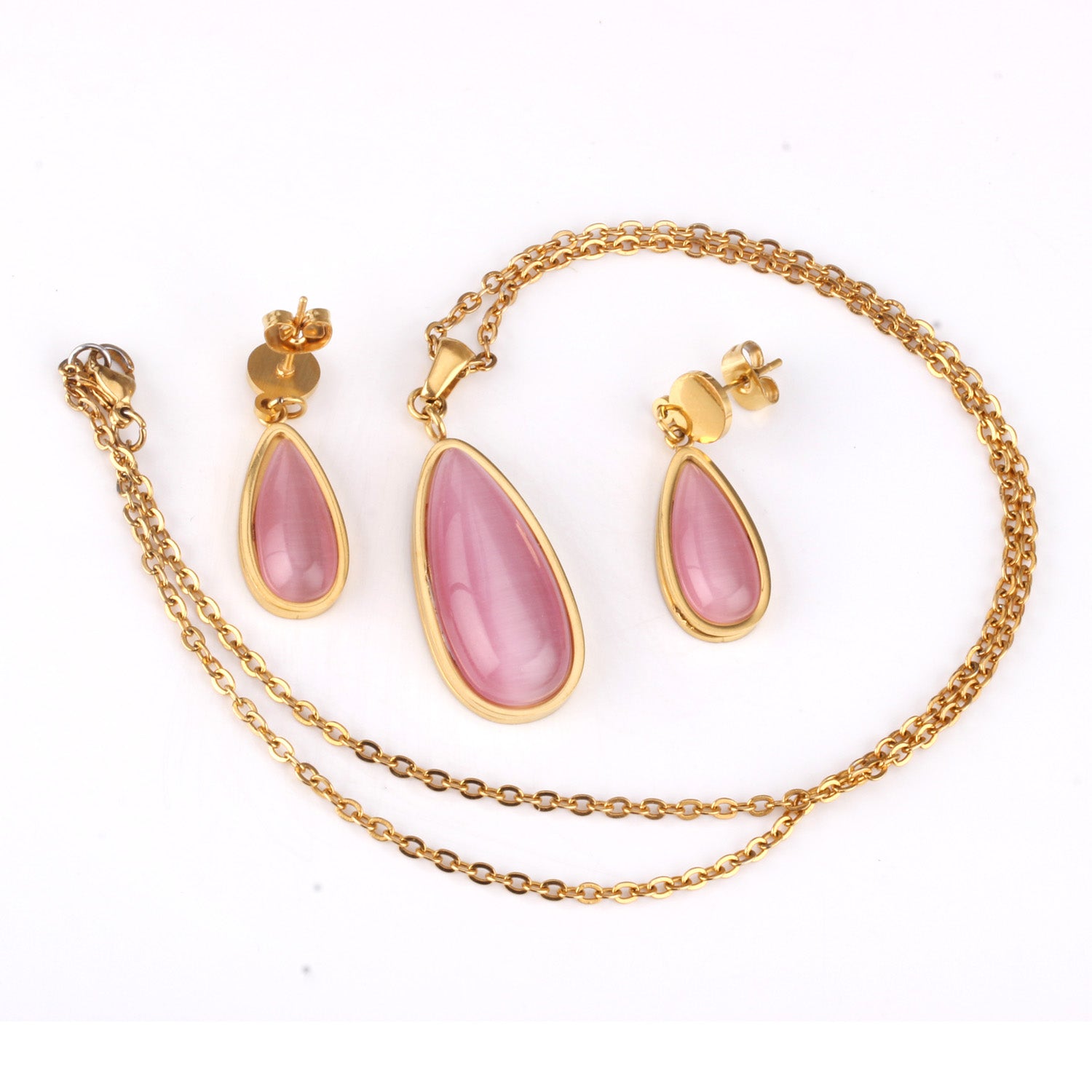 Beatrice Pink  Enamel Teardrop Set | Buy Set or Individual