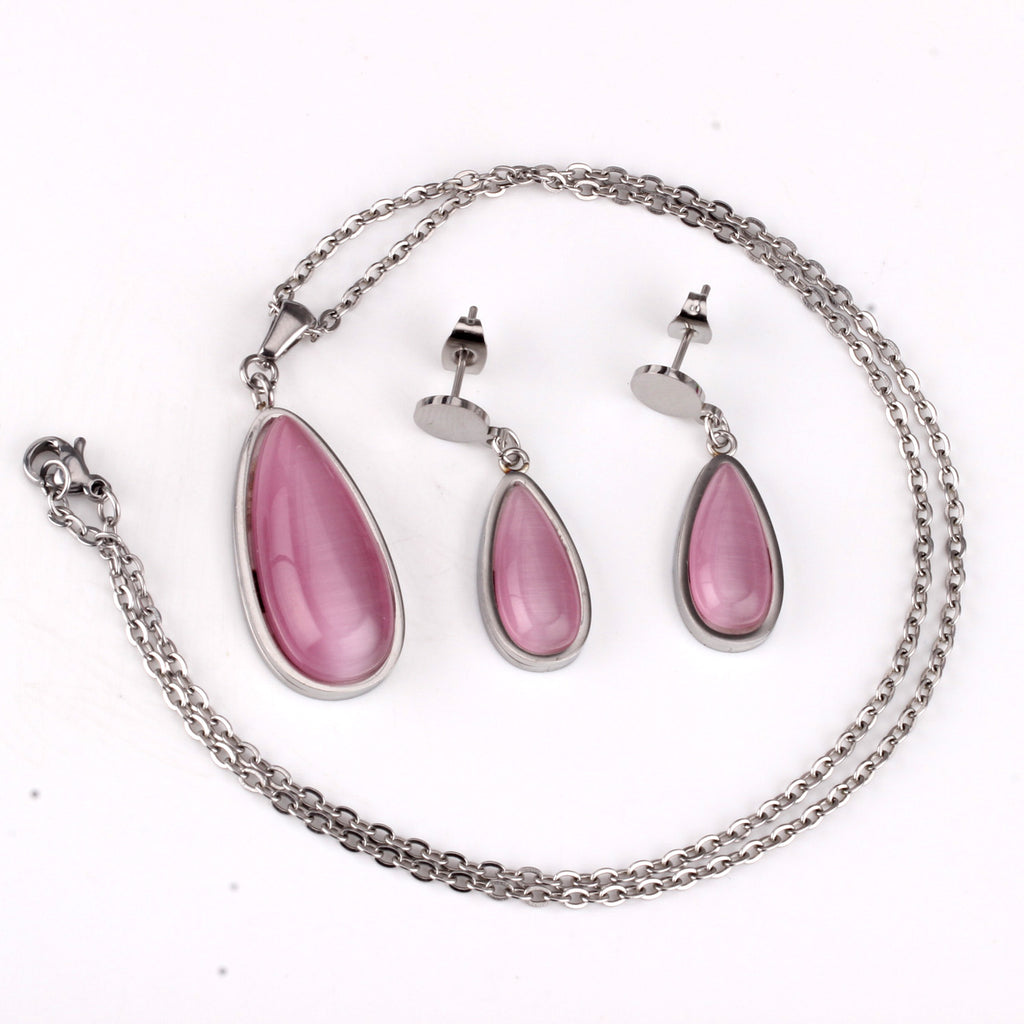 Beatrice Pink  Enamel Teardrop Set | Buy Set or Individual