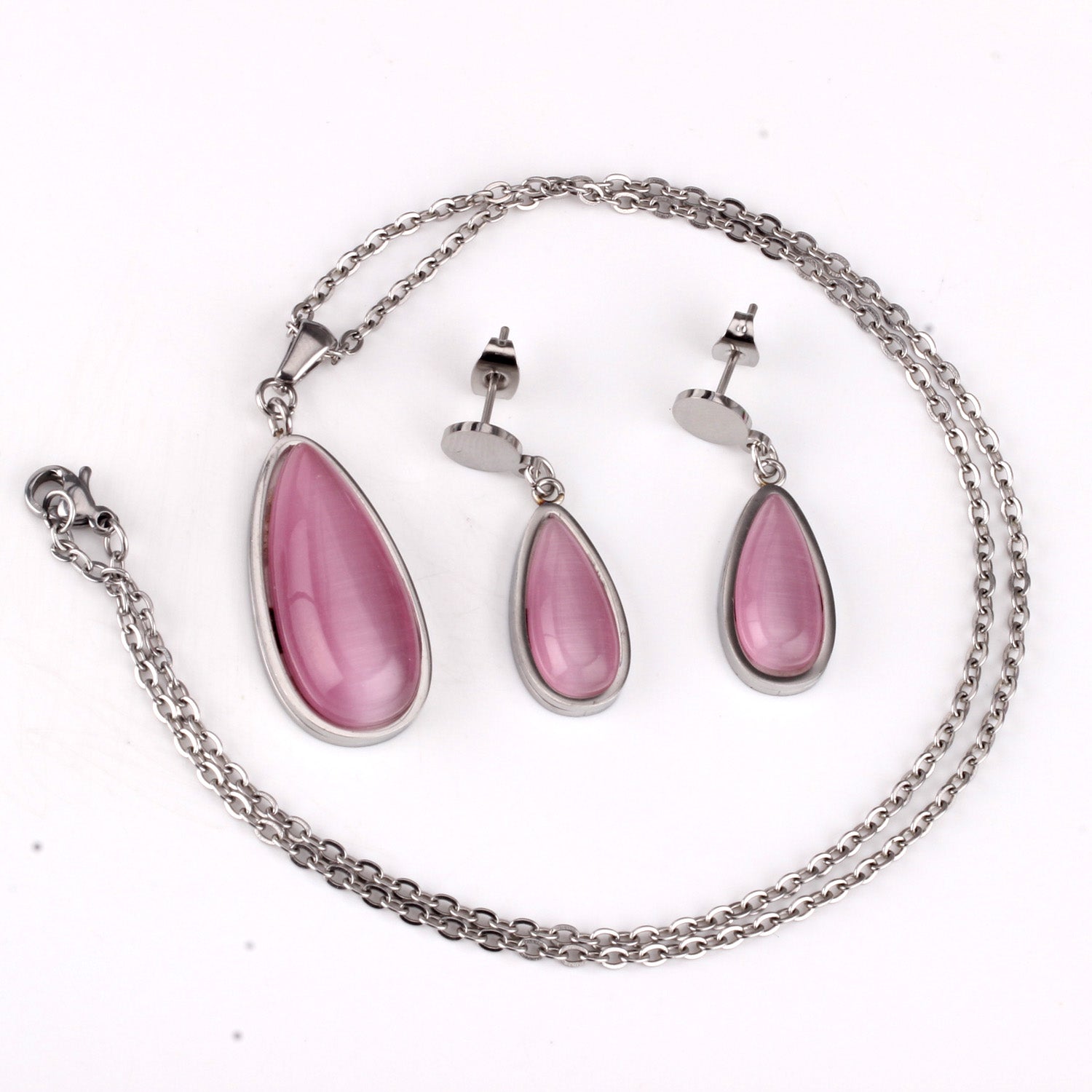 Beatrice Pink  Enamel Teardrop Set | Buy Set or Individual