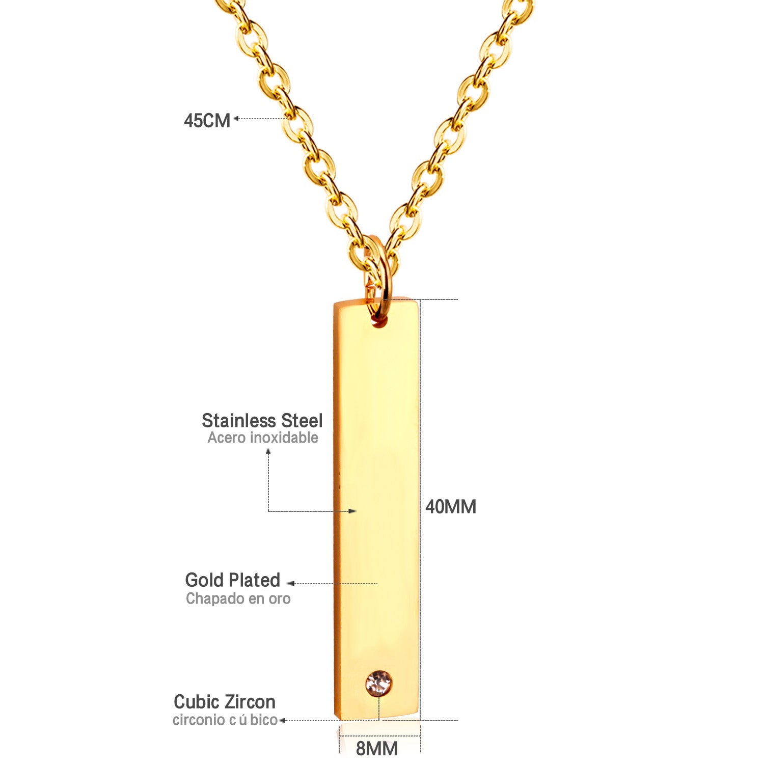 Adrian 45cm + 5cm Extension Necklace