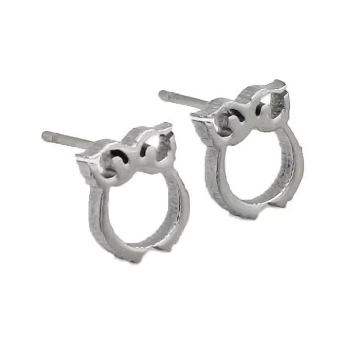 April Lucky Owl Studs | Waterproof 18k Gold & Silver